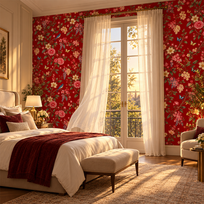 Crimson Garden Chinoiserie