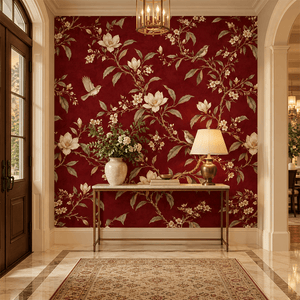 Blossoms on Burgundy
