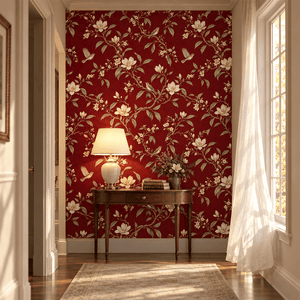 Blossoms on Burgundy
