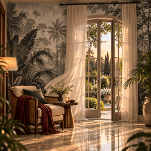 The Misty Palm Forest