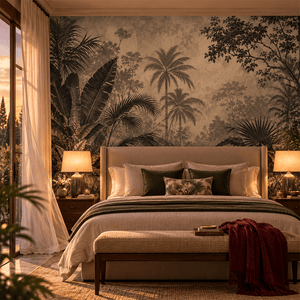 The Misty Palm Forest