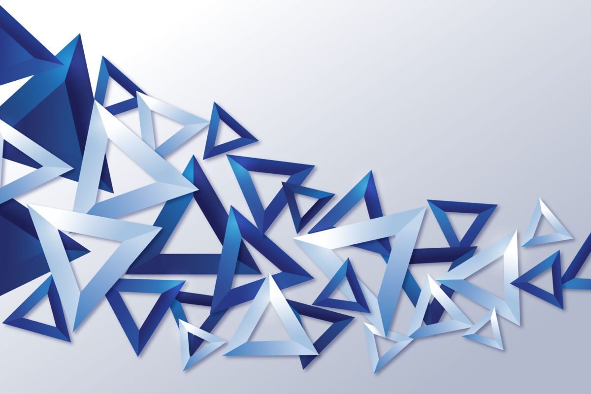 3d Blue Triangles