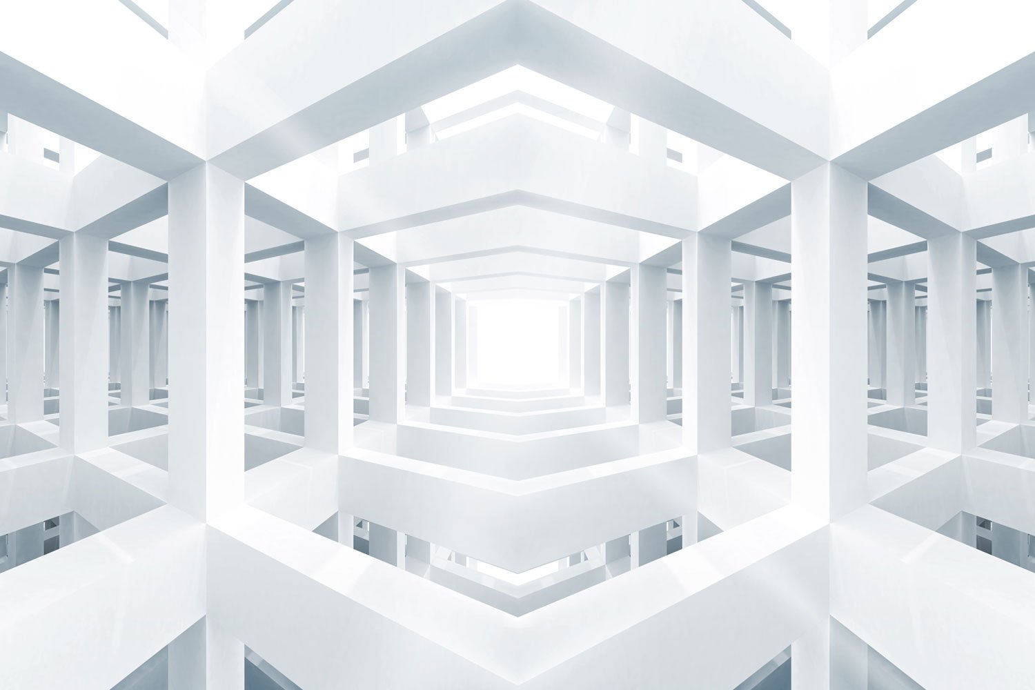 Архитектурная абстракция. Голубое пустое пространство. Студия Concept Hall. Мрамор в перспективе с размытием. Internal space