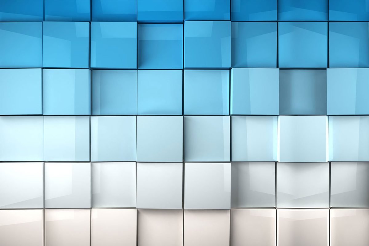 Offset Blue Cubes