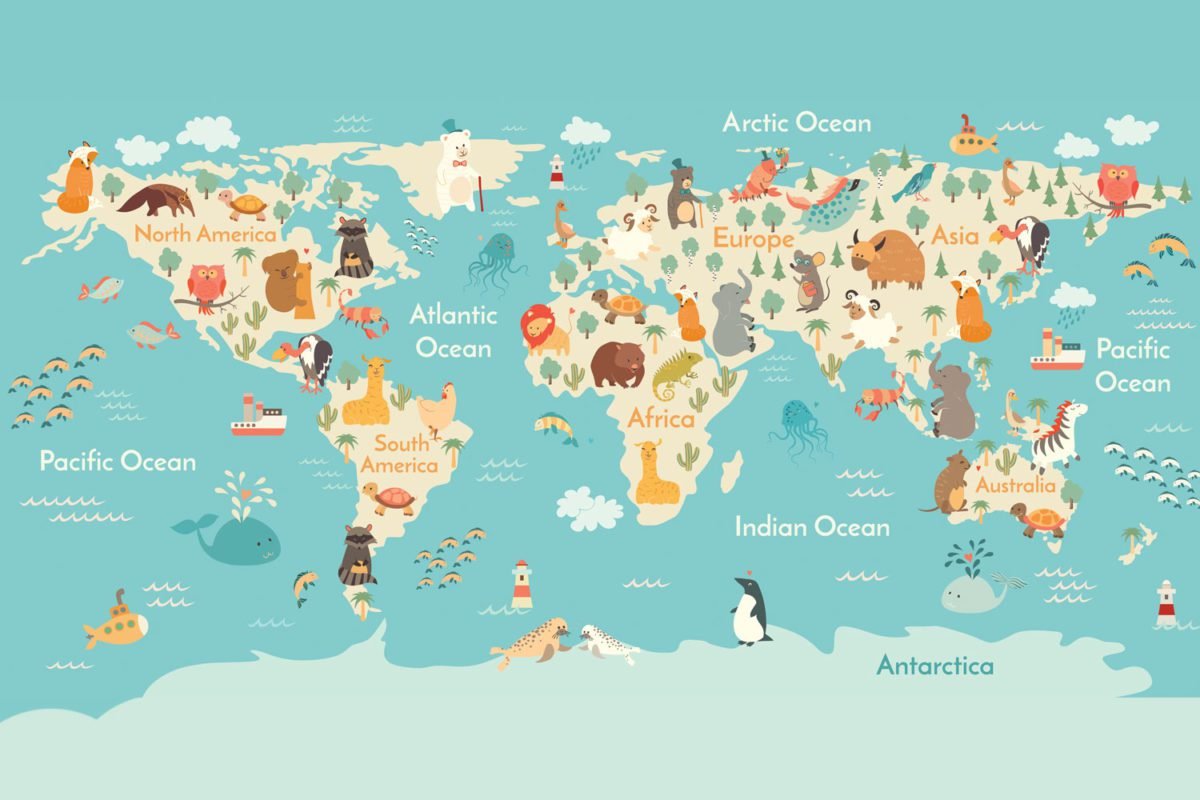 Animals World Map