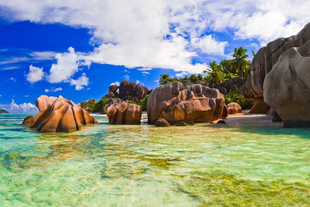 Beach With Rocky Backdrop | Print A Wallpaper