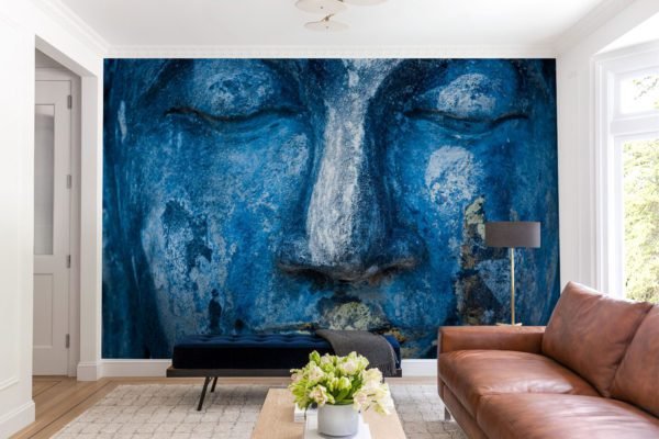 Blue Buddha Face