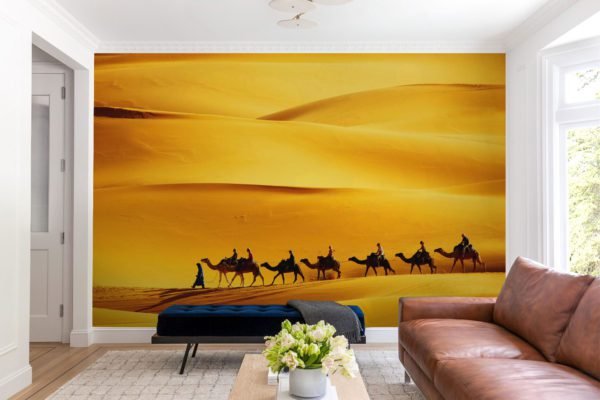 Camels in Desert