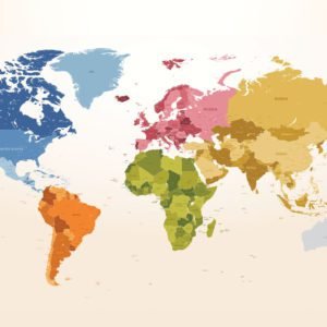 Colored World Map