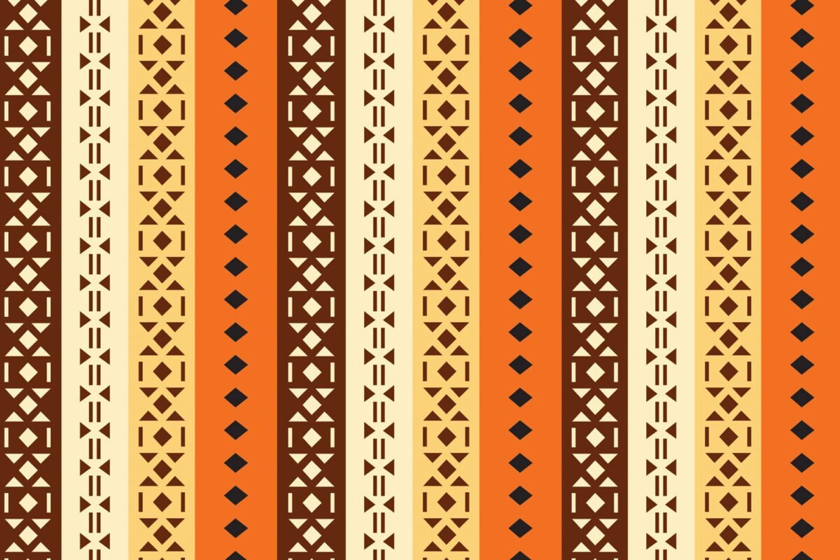 Ethnic Orange Striped