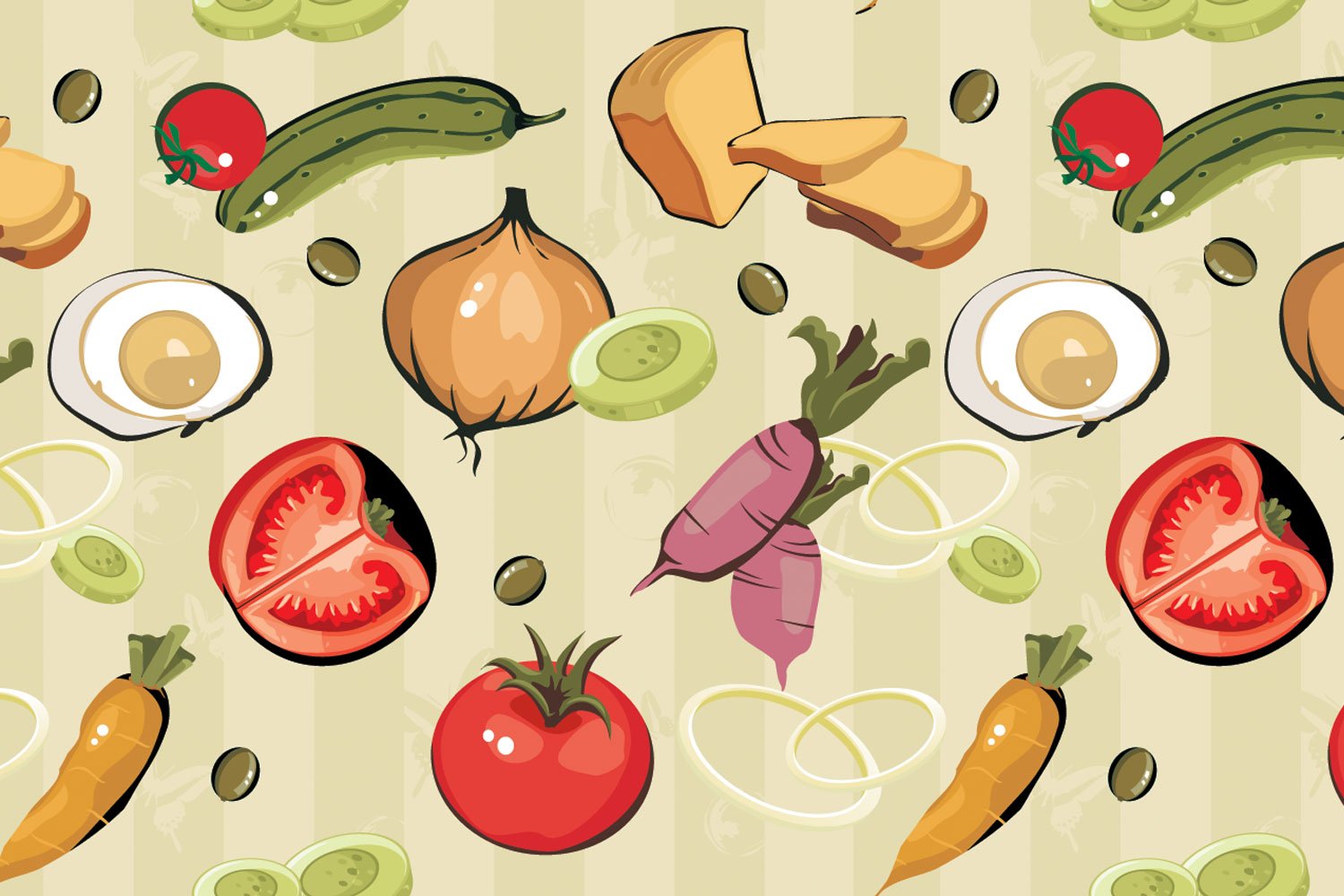 Food Pattern Print A Wallpaper