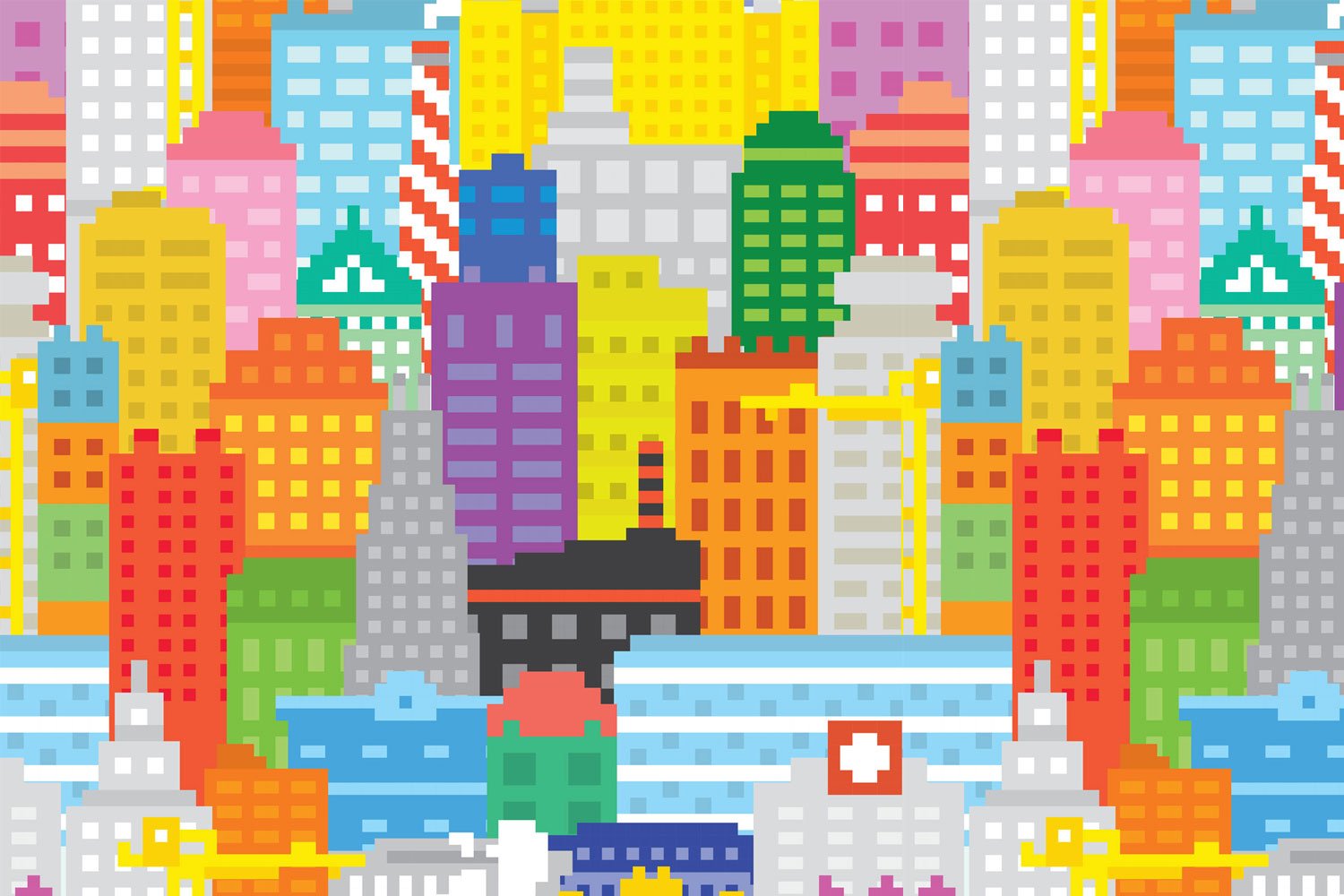 Lego Buildings – Print A Wallpaper
