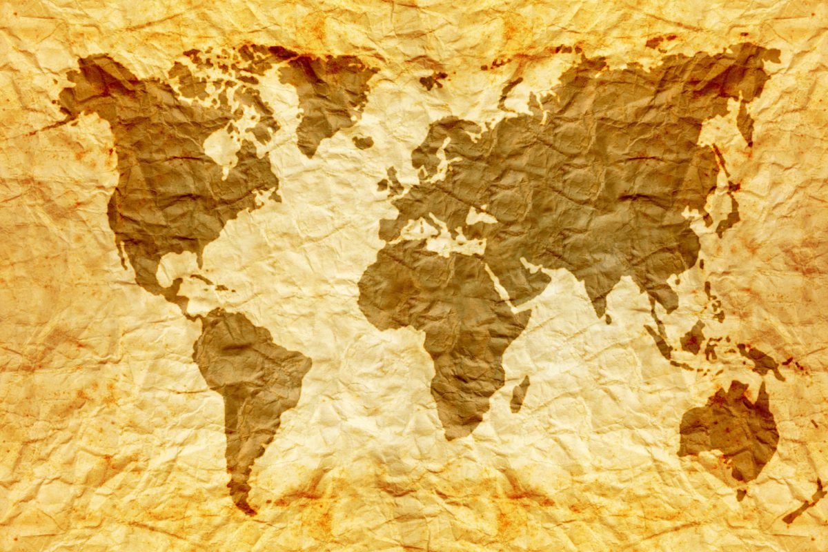 Map on Crumpled Paper