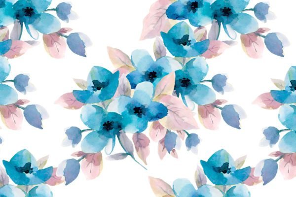 Pastel Blue Flowers