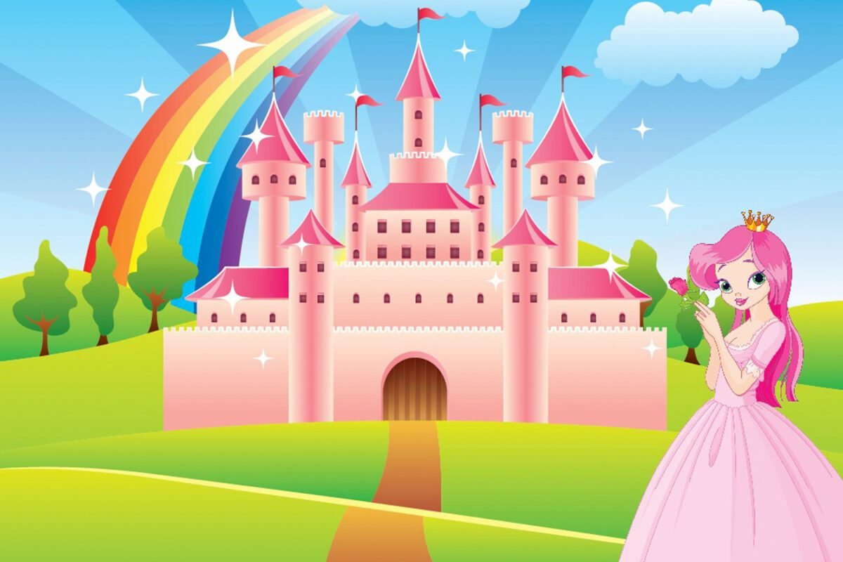 Princess castle. Замок для детей. Замок мультяшный. Розовый замок. Волшебный замок принцессы.