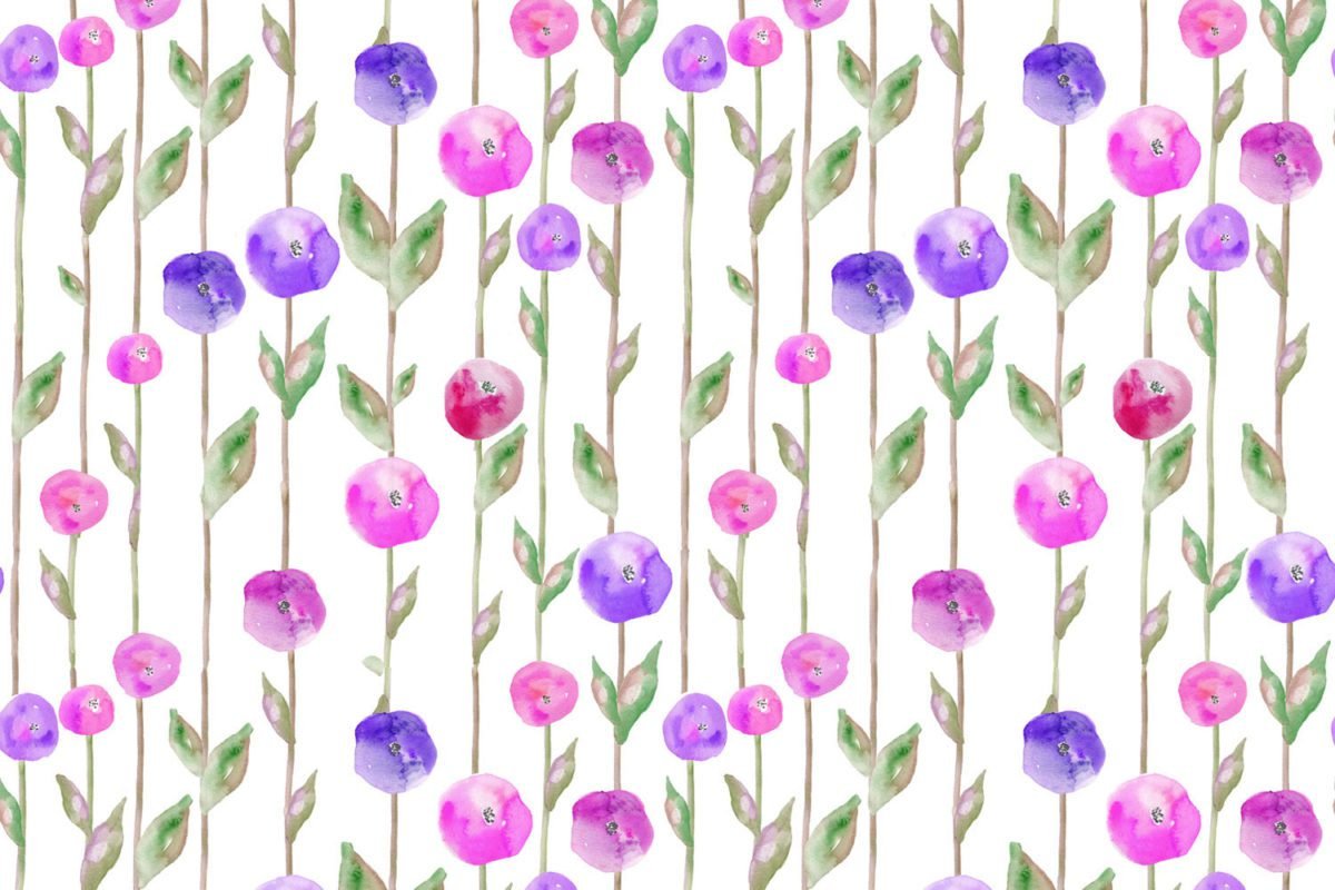 Purple Pink Vertical Flowers