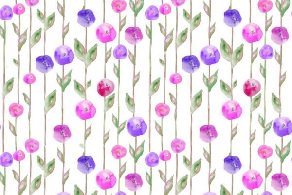 Purple Pink Vertical Flowers