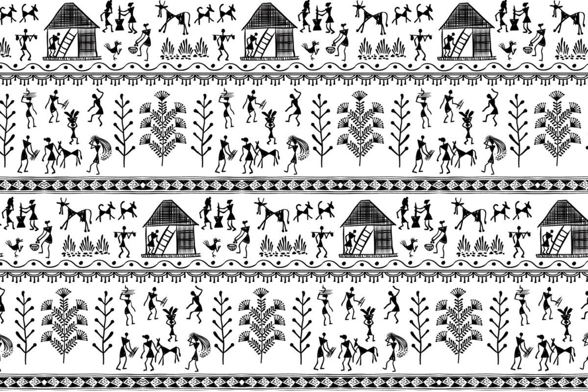 Warli Art Print A Wallpaper   Warli Art D 1200x800 