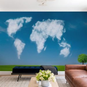 World Map in Sky