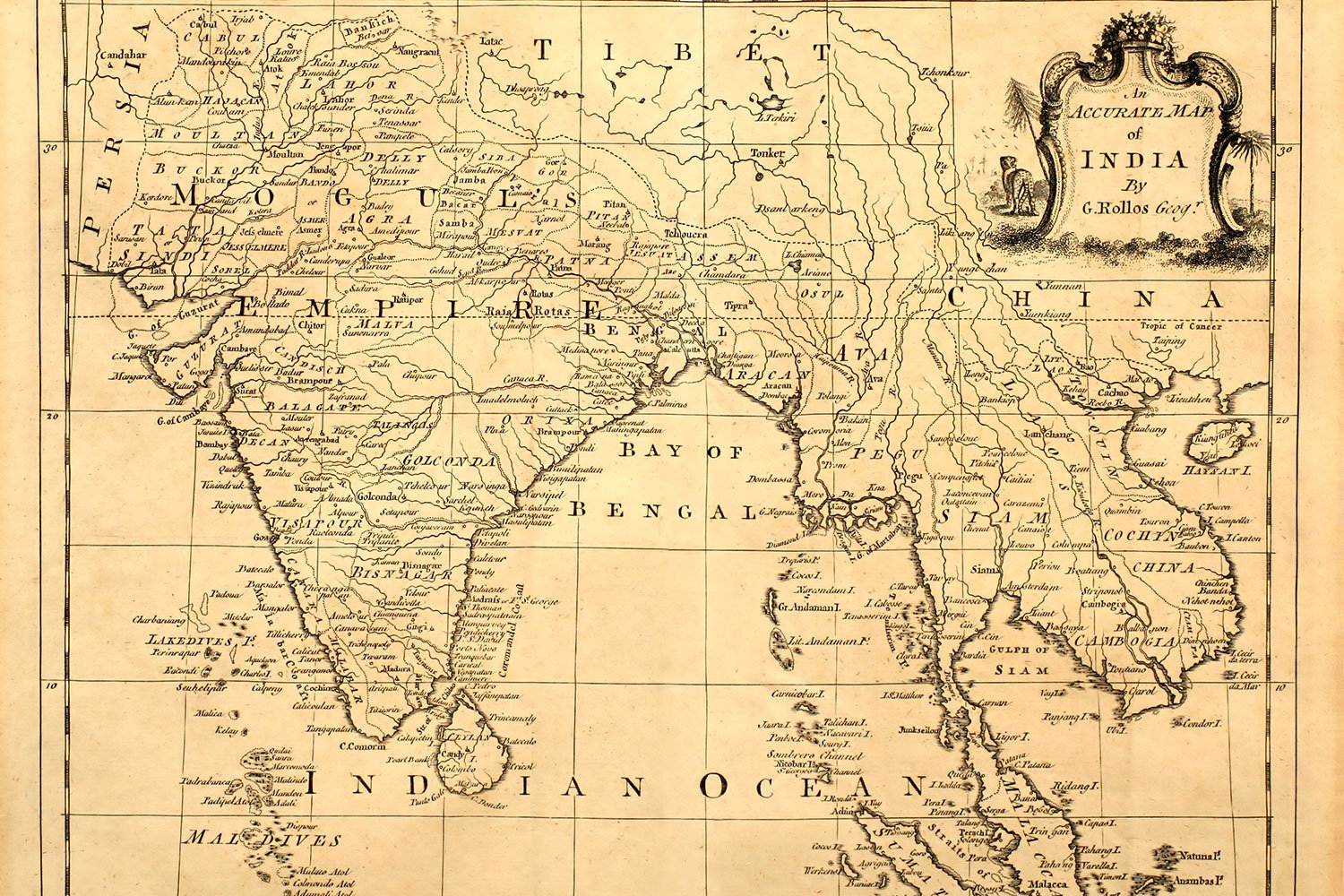 Antique India Map | Print A Wallpaper