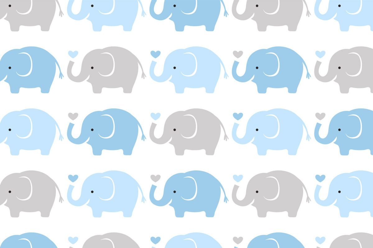 Blue Grey Baby Elephants