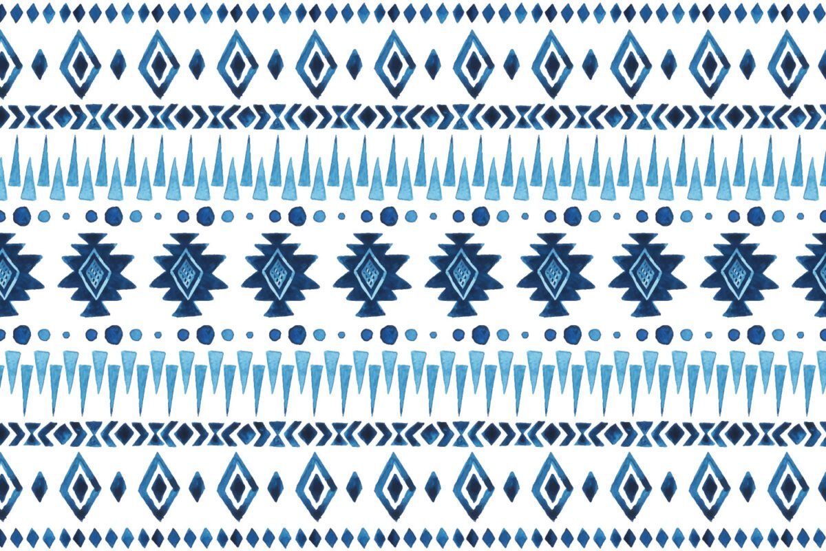 Blue Ikat