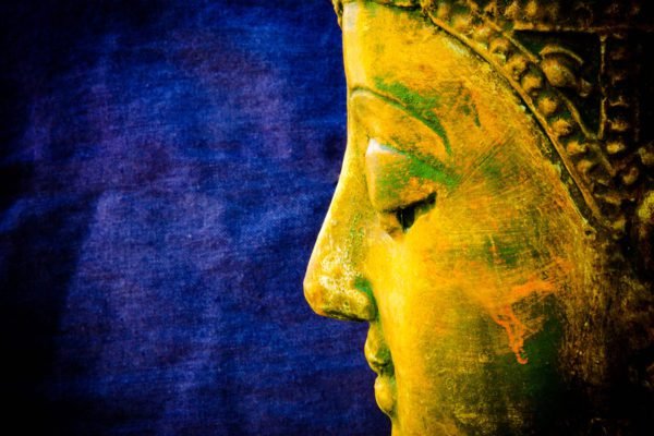 Blue on Yellow Buddha