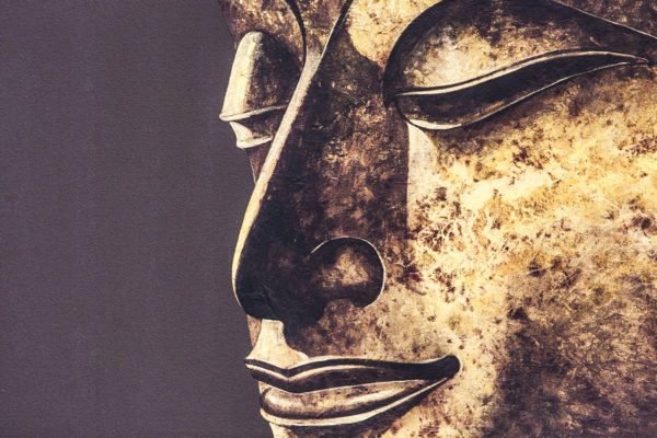 Buddha Profile on Gold