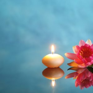 Candle with Lotus