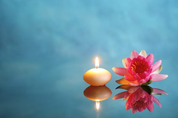 Candle with Lotus