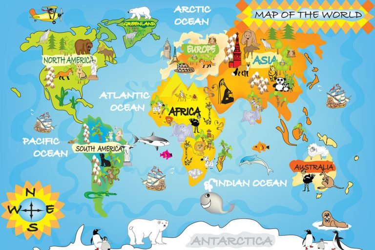 Childrens World Map – Print A Wallpaper