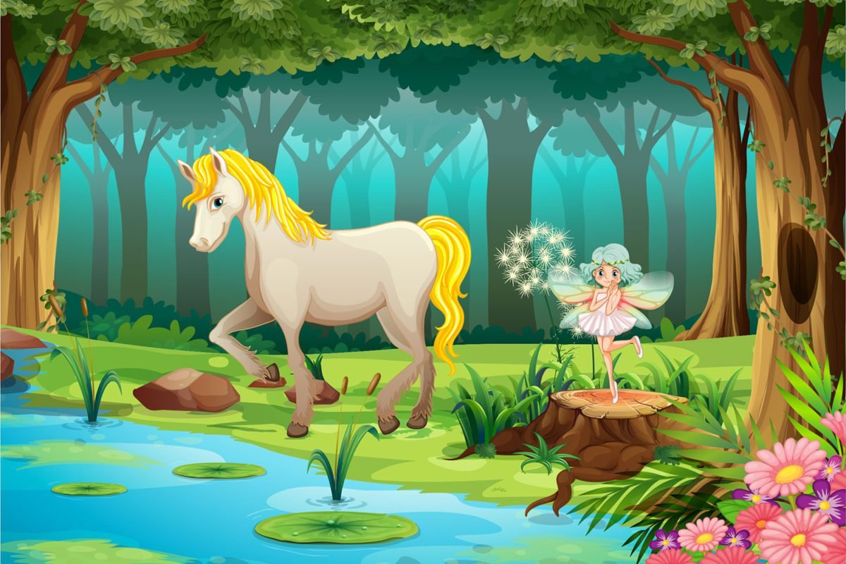 Fairy Horse Print A Wallpaper