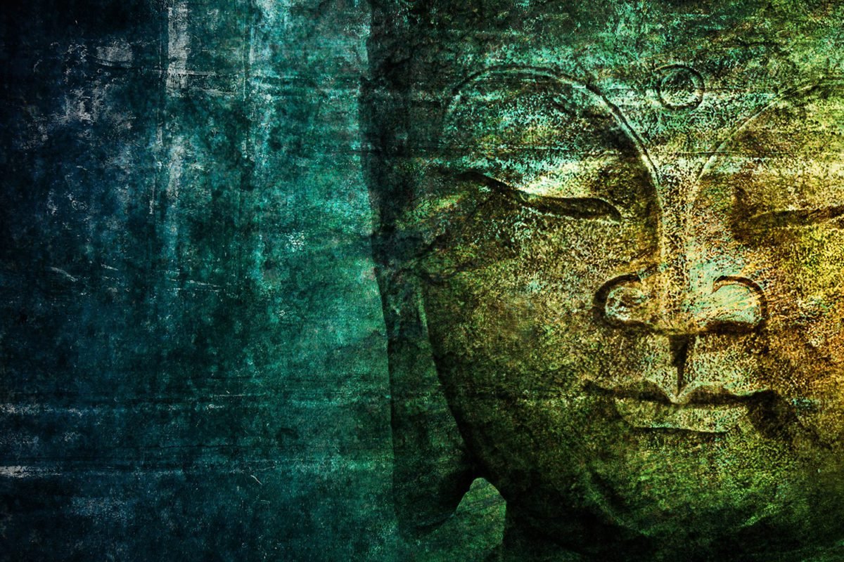 Green Grunge Buddha