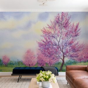 Painting of Pink Trees