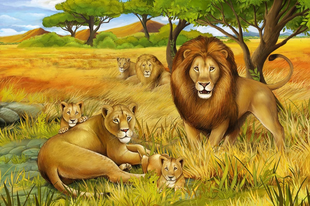 Pride Of Lions – Print A Wallpaper