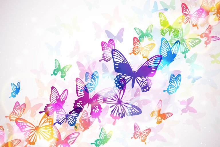 Rainbow Butterflies – Print A Wallpaper