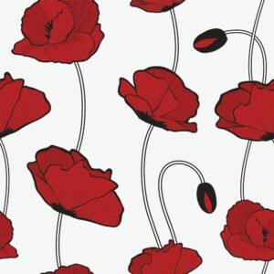 Red Poppies Pattern