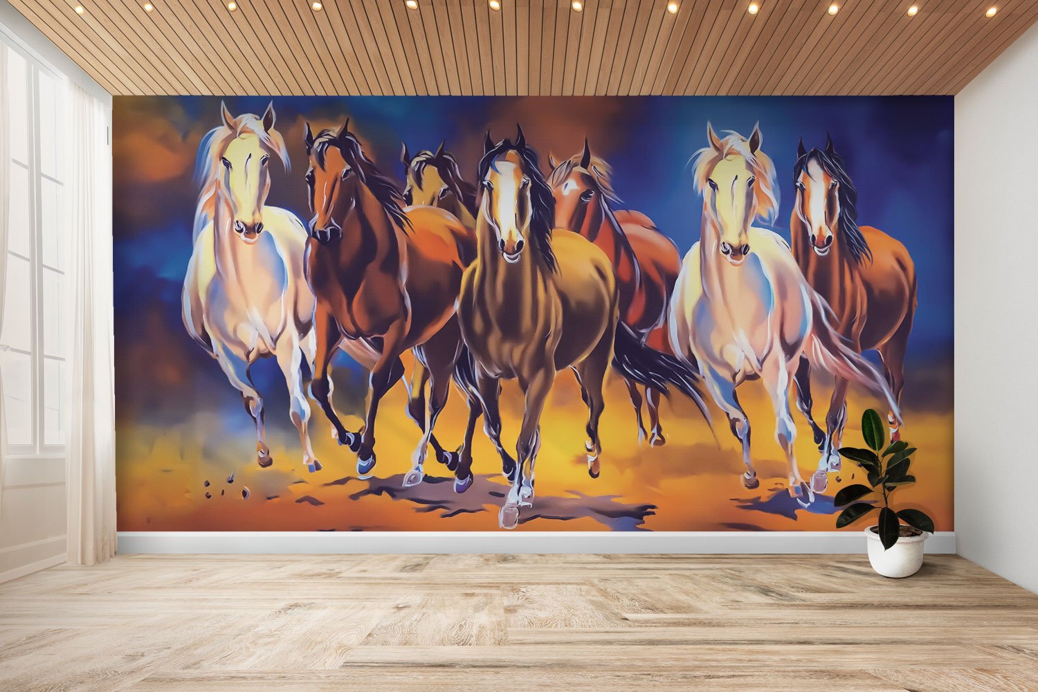 Seven Horse – Print A Wallpaper