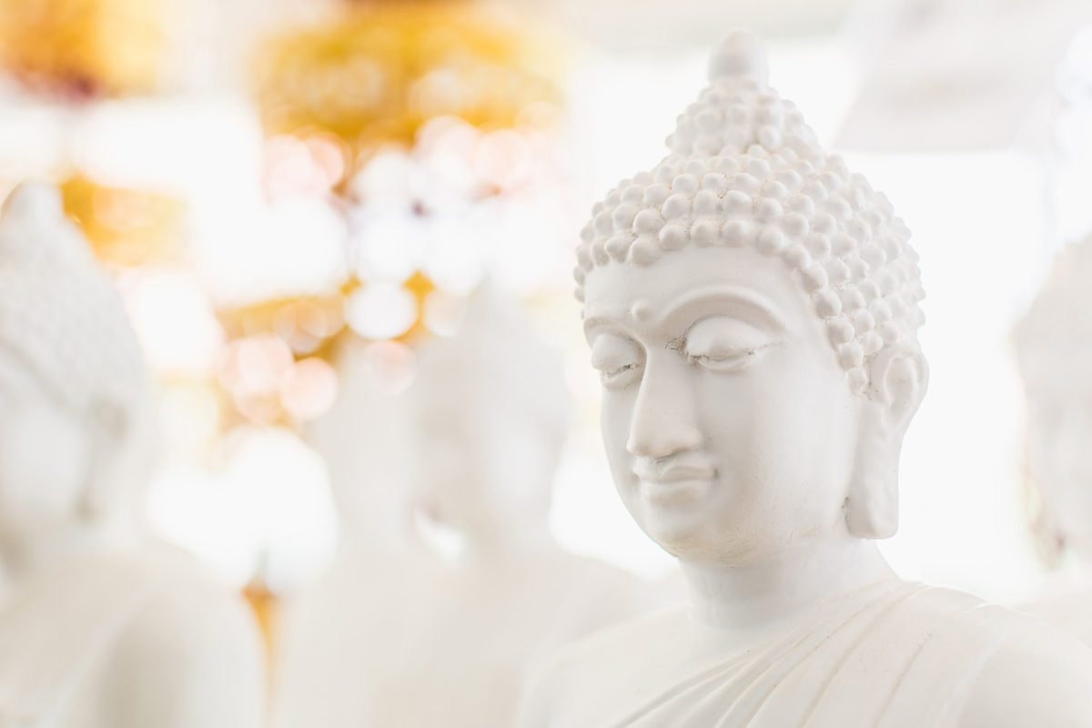 White Buddha Background