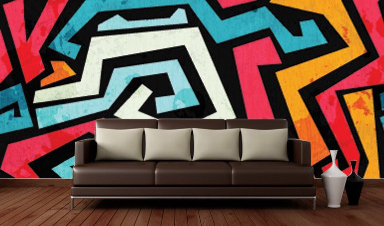 Abstract Geometric Art Design Wallpaper Mural For Wall