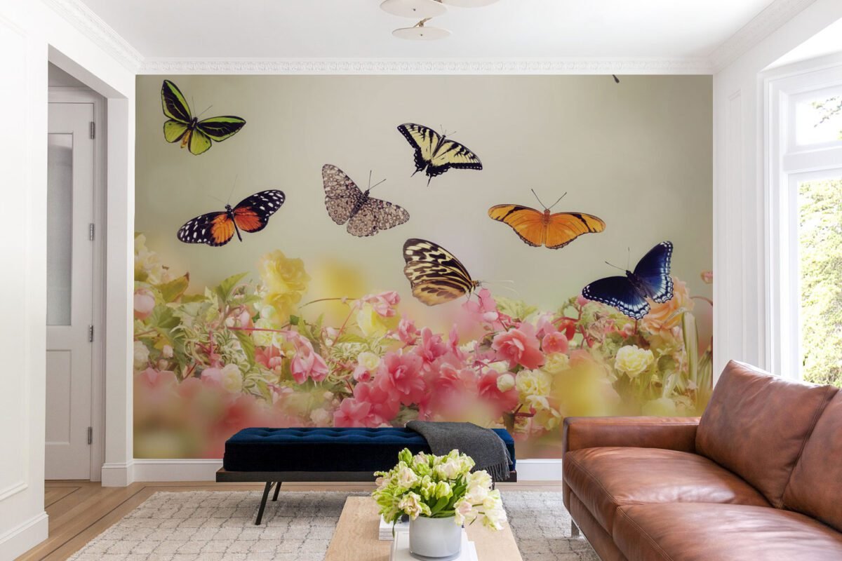 Floral Butterflies – Print A Wallpaper