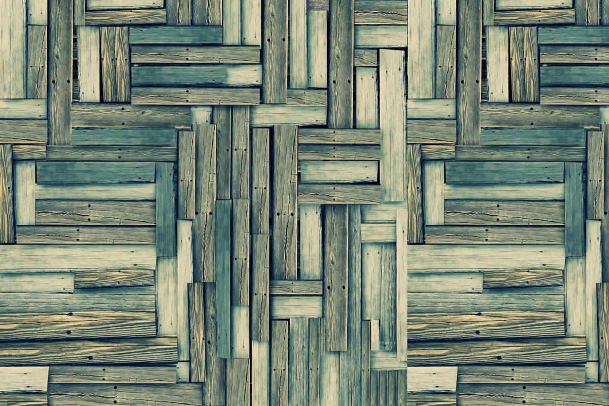 Green Wood Zigzag